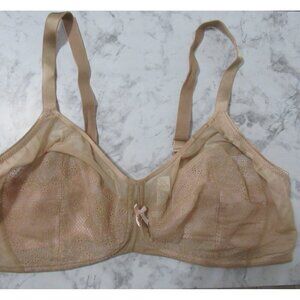 Chantelle Bra 38H Beige Tan Revele Moi Perfect Fit Wire Free Back Closure 15710
